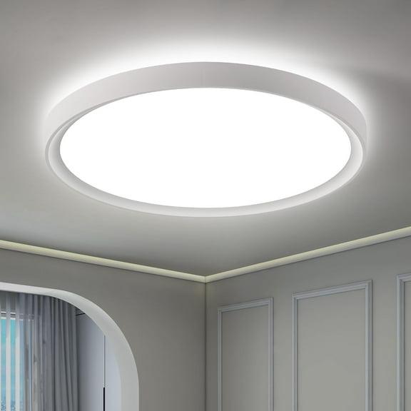 NUODIFAN LED ceiling light,24W ceiling lamp,2400lm ultra thin white 6500K waterproof IP65 bathroom ceiling lamp,round ceiling light flicker-free lamp, LED lamps