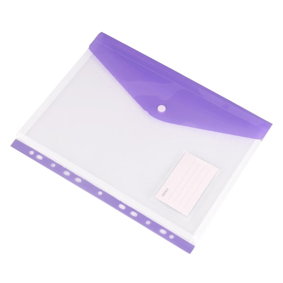 NUOKO 1 Pack Binder Pocket, Plastic Envelopes Binder Pocket 11 Holes Expandable Binder Folders, with Pockets Side Loading, Binder Organizer, Letter Size, for 2/3/4 Ring Document Pouch