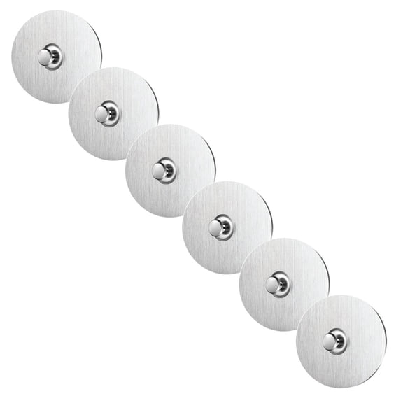 NUOKO 10PCS Door Hole Cover Plate Satin Nickel, Diameter Deadbolt Cover Plate, Heavy Duty Steel Door Knob Hole Cover for Door Thickness
