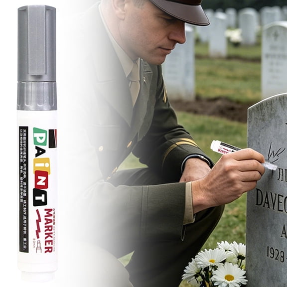 NUOKO Broad Chisel Tip Marker, Oil Based Paint Marker Multi surface Marking Pen Medium Point Paint Marker, Medium Point, White