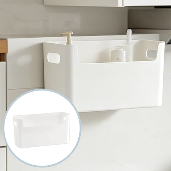 NUOKO Convenient Kitchen Open Storage Box, High Gloss White, Easy to Carry and Take Out of Your Kitchen Drawers or Shelves Since it Has Two Grip-friendly Handles