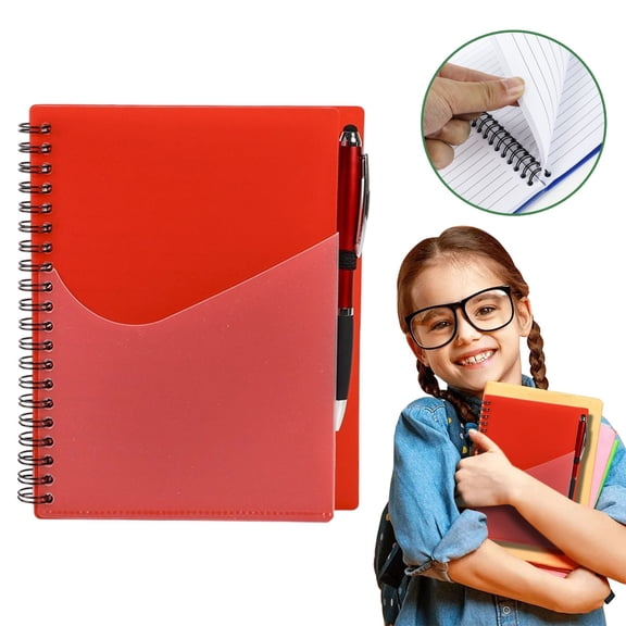 NUOKO Custom Spiral Notebooks Personalized Bulk Pack - Durable Plastic Cover, Includes Matching Pen in Blank Ink, Perfect for Office, Home