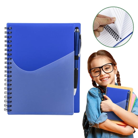 NUOKO Custom Spiral Notebooks Personalized Bulk Pack - Durable Plastic Cover, Includes Matching Pen in Blank Ink, Perfect for Office, Home