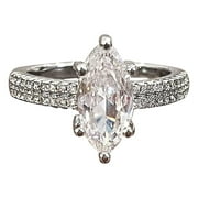 NUOKO Finger Ring Women's Vintage Full Diamond Ring Engagement Wedding Zircon Ring Jewelry Gift