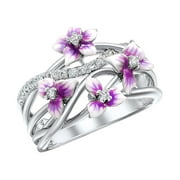 NUOKO Gorgeous Ring Fashion Style Wedding Ring For Lover Jewelry Gift Ring Size 6-10