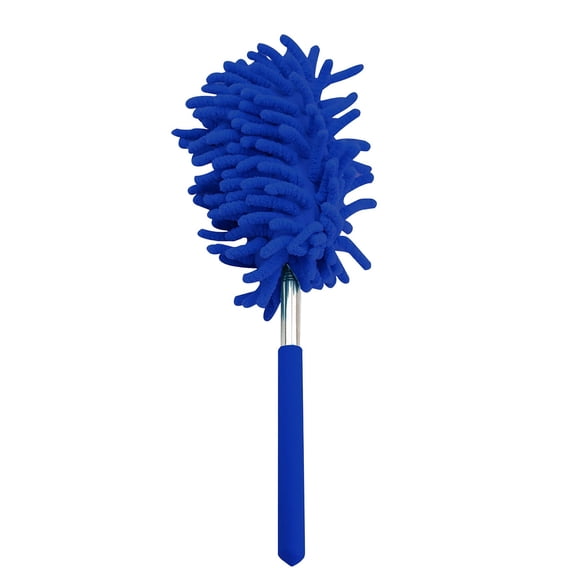 NUOKO Hand Dusters Washable Dusting Brush with Telescoping Pole for Cleaning Car Home Ceiling Fan Green 1Pcs