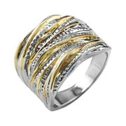 NUOKO Individuality Metal Multilayer Texture Bump Face Men And Women Ring Jewelry Gift