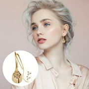 NUOKO Nature inspiration earrings for women, sliver golden and rose golden