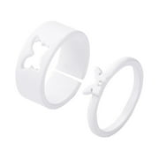 NUOKO New Unique Creative Fashion Couple Engagement Wedding Hollow Butterfly Ring