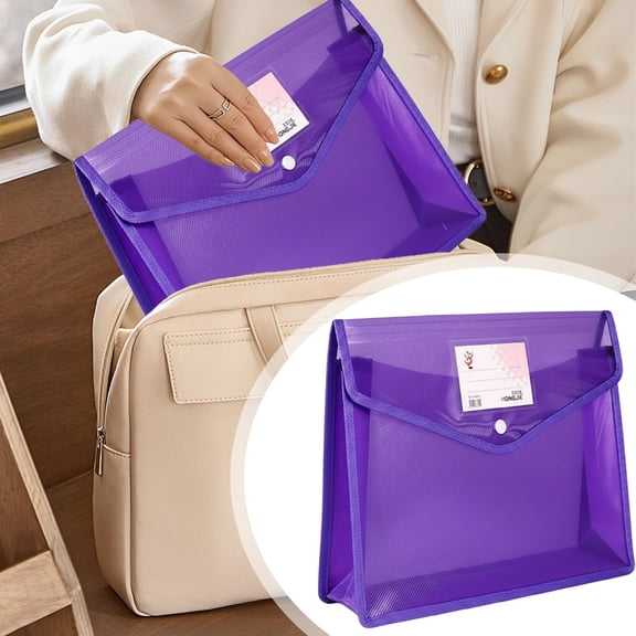 NUOKO Plastic File Folders Legal Size, Expandable Document Folder with Snap Button Closure, A4 Expanding File Wallet Envelopes Pouch with Label Pocket