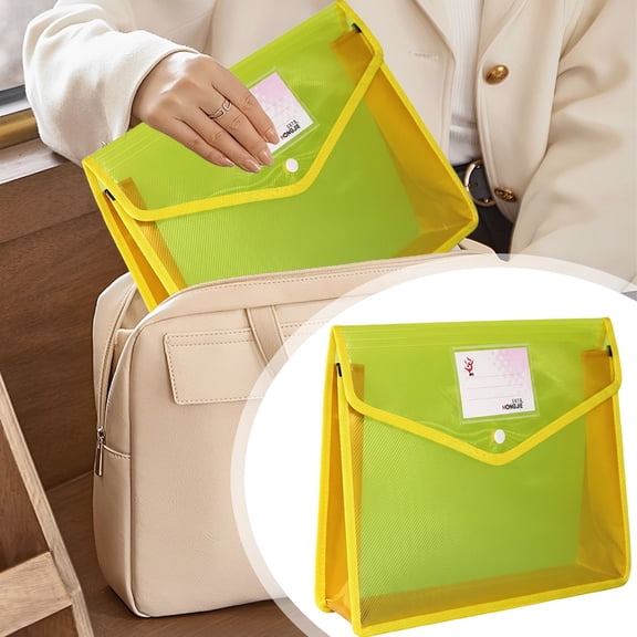 NUOKO Plastic File Folders Legal Size, Expandable Document Folder with Snap Button Closure, A4 Expanding File Wallet Envelopes Pouch with Label Pocket