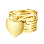 NUOKO Retractable Ring Bracelet Change Bracelet Love Heart Folding Magical Jewelry GD8