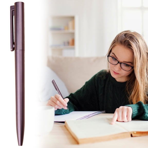 NUOKO Simple Style Metal Ballpoint Pen, Medium Point Black Ink Pressurized Ballpoint Pen, Writes Upside Down and in Extreme Temperatures, Medium Point