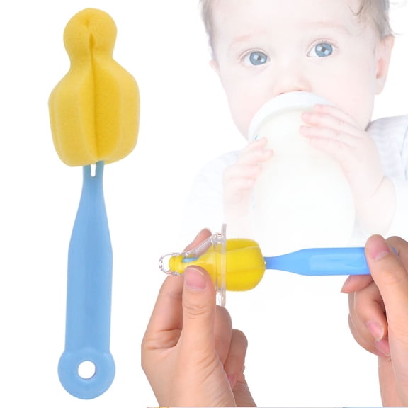 NUOKO Universal Pacifier Brush, Bottle Brush, The Nipple Brush Cleaning Brush Set Rotates Freely to Replace The Head Sponge Bottle Brush, Universal 360 Rotary Bottle Teat Pacifier
