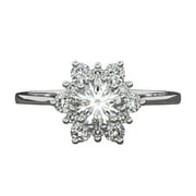 NUOKO Women's Creative Diamond Snowflake Zircon Ring Band Jewelry Gift