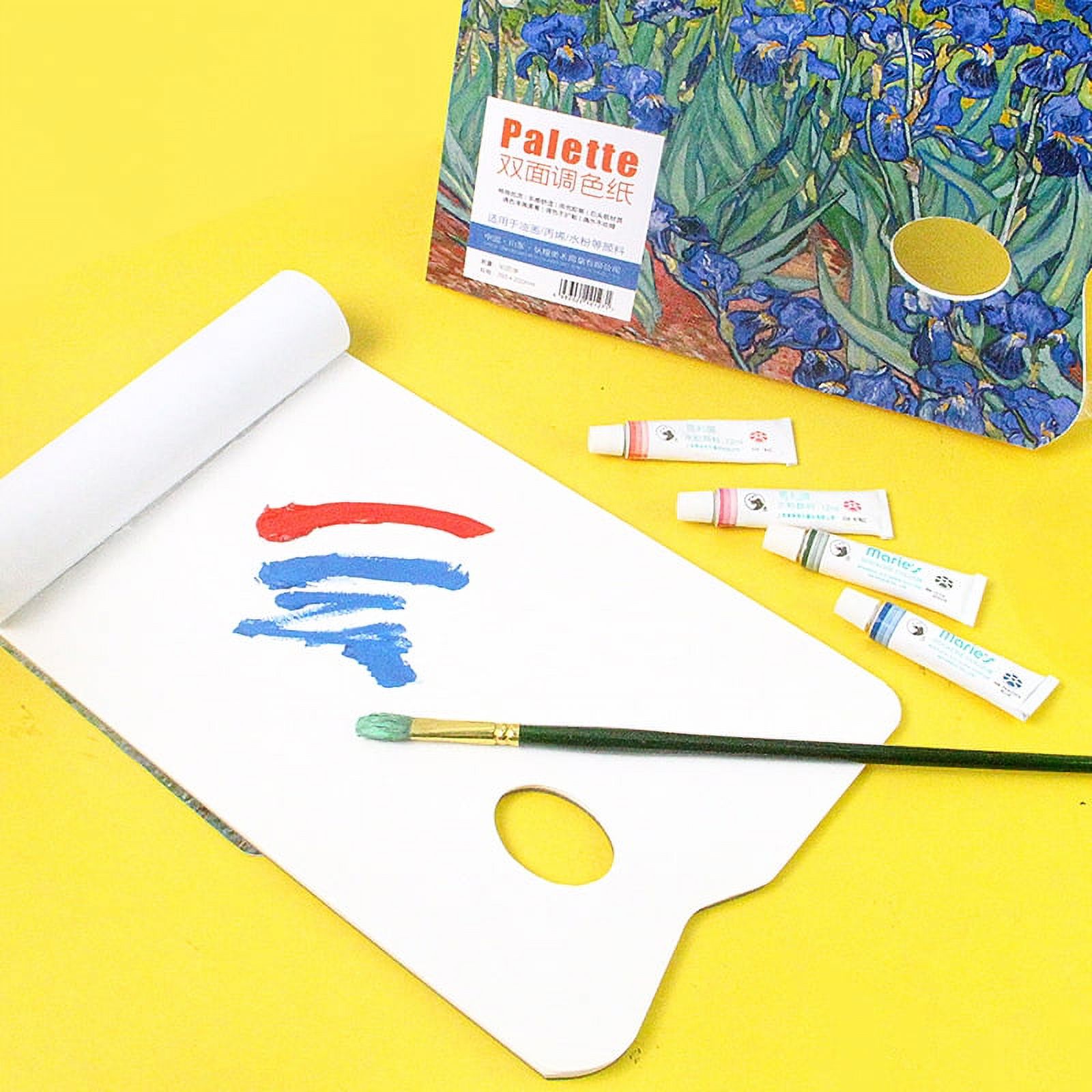 NUOLUX 1 Book Paper Paint Color Palettes Painting Pallet Trays Disposable Water Color Palettes