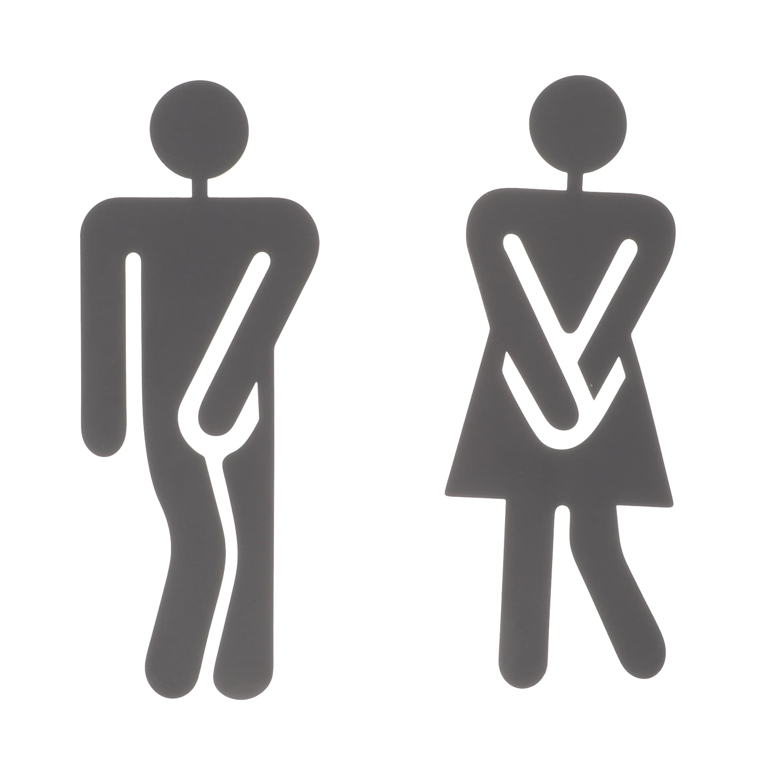 NUOLUX 1 Pair Toilet Signs Toilet Identification Plates Restroom