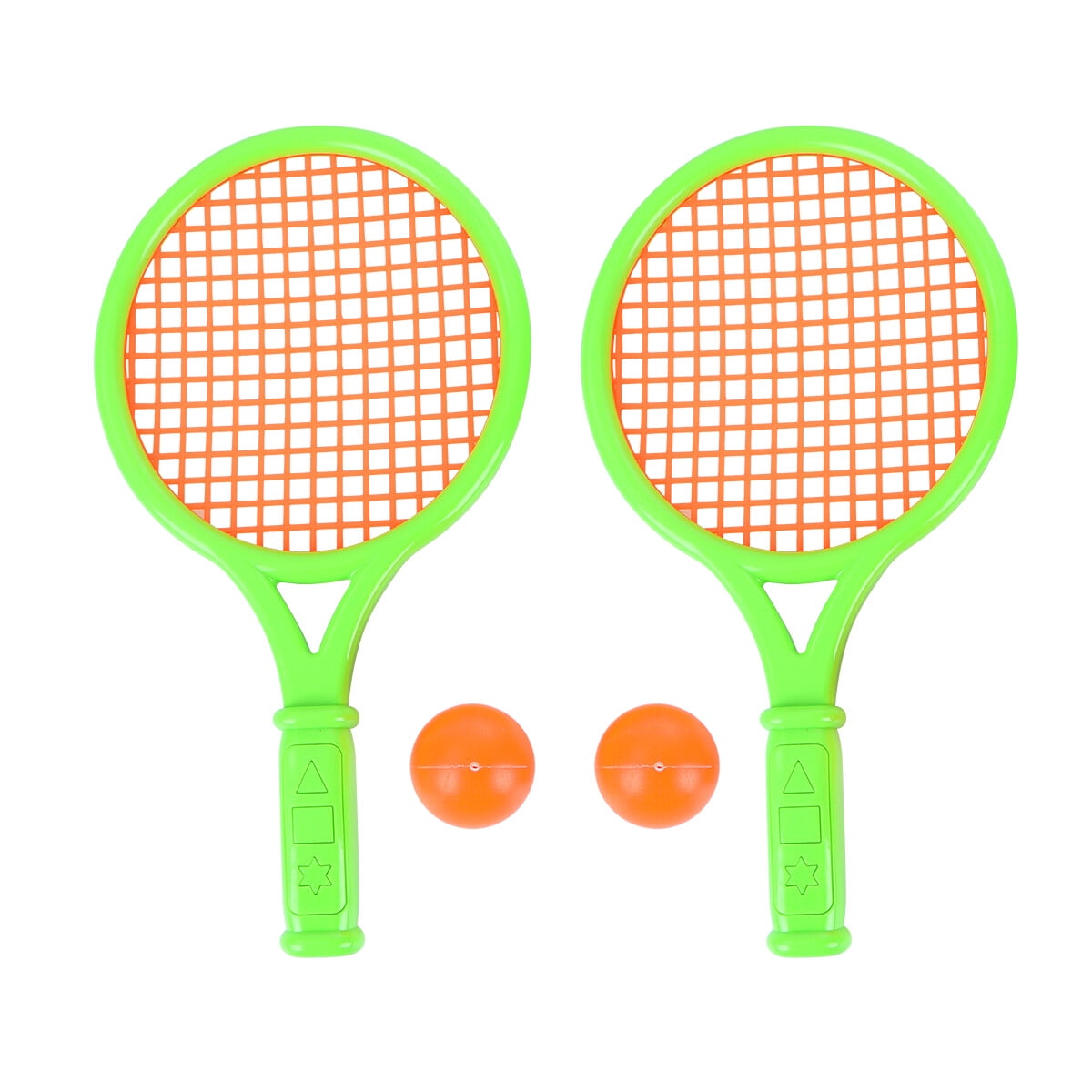 NUOLUX 1 Pair of Children's Tennis Racket Kids Plastic Badminton Rackets Game Props for Kindergarten Primary School (Size S Random Color)