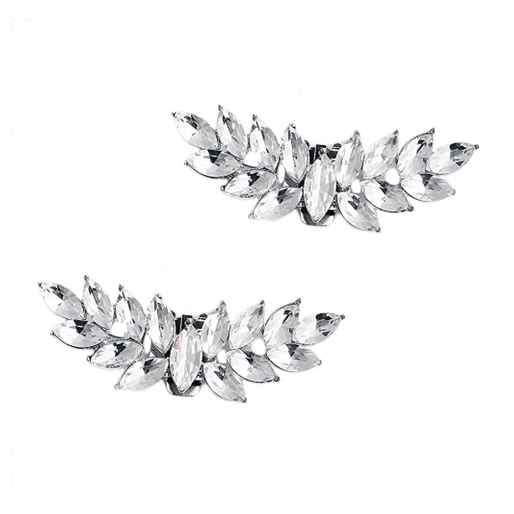 NUOLUX 1 Pair of Detachable Shniy Shoe Clips Accessories Alloy Crystal