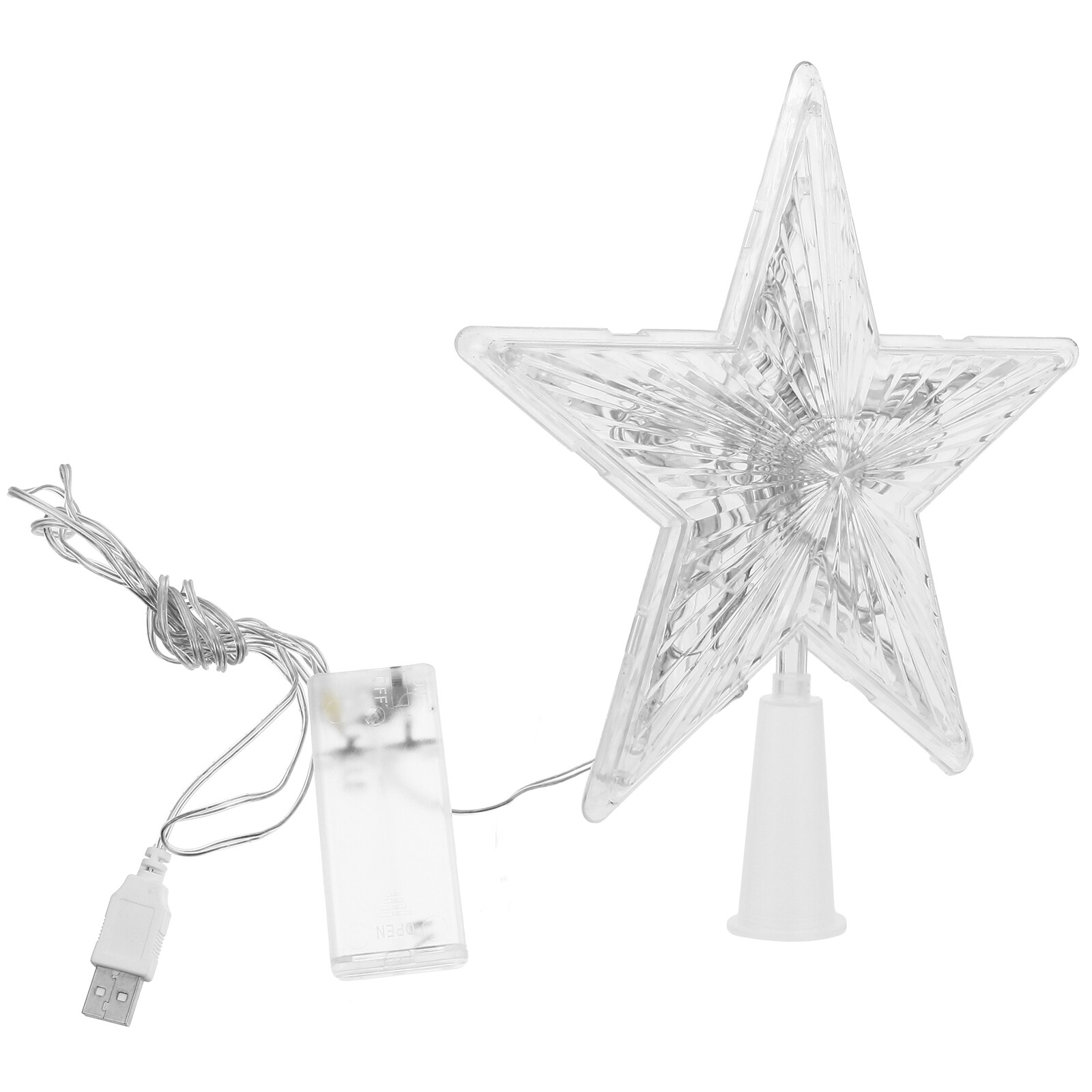 NUOLUX 1 Pc Tree Topper Star Fivepointed Star Night Light without
