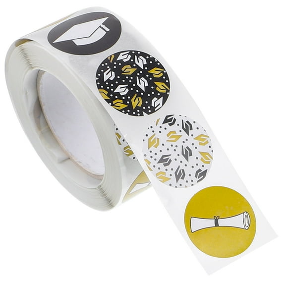 Tineasur Graduation Hat Stickers Self-Adhesive Multi Color Envelope Seals for Creative 500Pcs