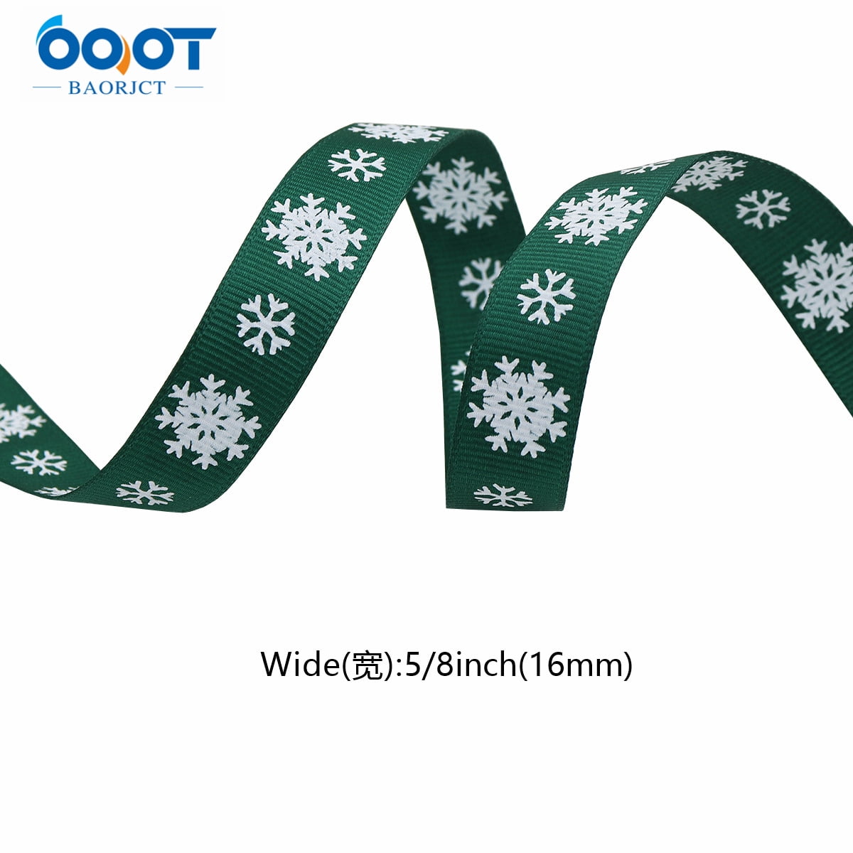 NUOLUX 1 Roll Christmas Ribbon Snowflake Pattern Ribbon Diy Gift Box