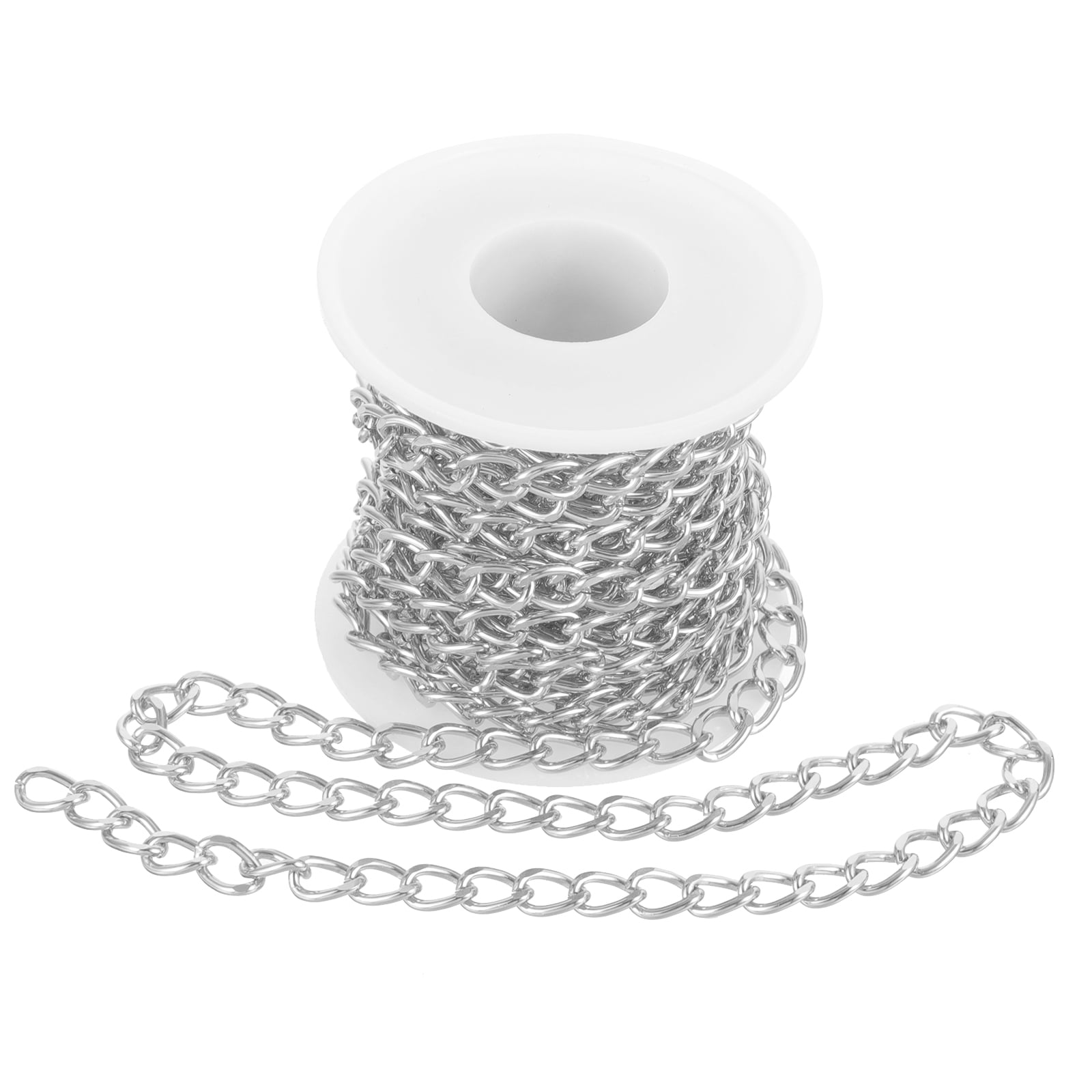 NUOLUX 1 Roll of DIY Metal Chain Jewelry Necklace Making Link Chains Bags Crafts Chain Jewelry Making Supplies