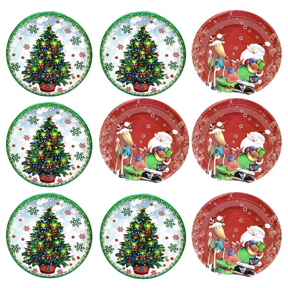 Large christmas paper plates top