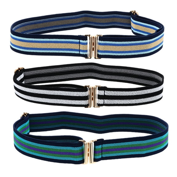Tineasur Children Belts High Stretch Material Flat Long p 1 Set 3 Pcs 23.58X0.98X0.0.08In