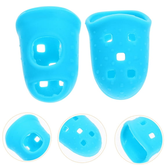 NUOLUX Finger Guards for Guitar Blue Fingertip Protection for Ukulele 10Pcs