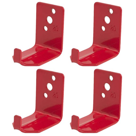 DEEPCRAFF Wall Mount Fire Hook Iron Red 1 Set