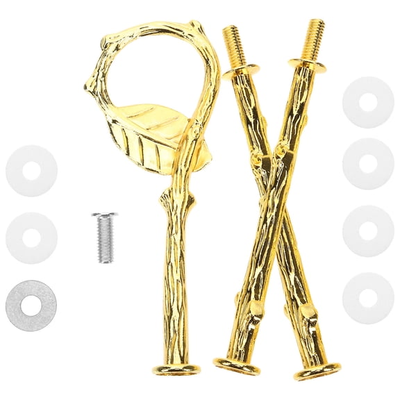 NUOLUX 1 Set Fruit Support Stand Golden Zinc Alloy Leaf Designed For Diy Decor Assembling Dismantling And Parties