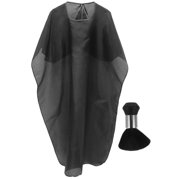 NUOLUX 1 Set Hair Cutting Cape with Neck Duster Brush Salon Barber Cape Hair Cutting Accessories
