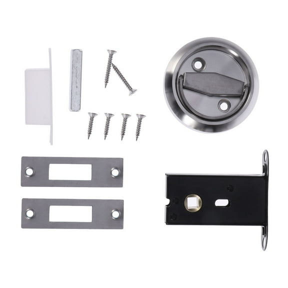 Tineasur Hidden Door Lock Stainless Steel 1 Set for Bed Privacy Storeroom Security