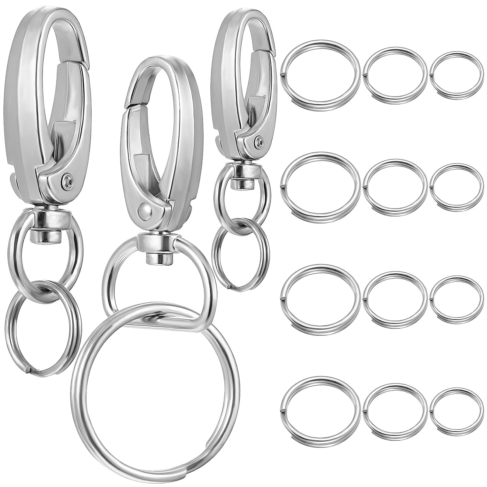 NUOLUX 1 Set Leash Dog Tag Clips with Matching Rings for Cat Dog Collars and Necklaces