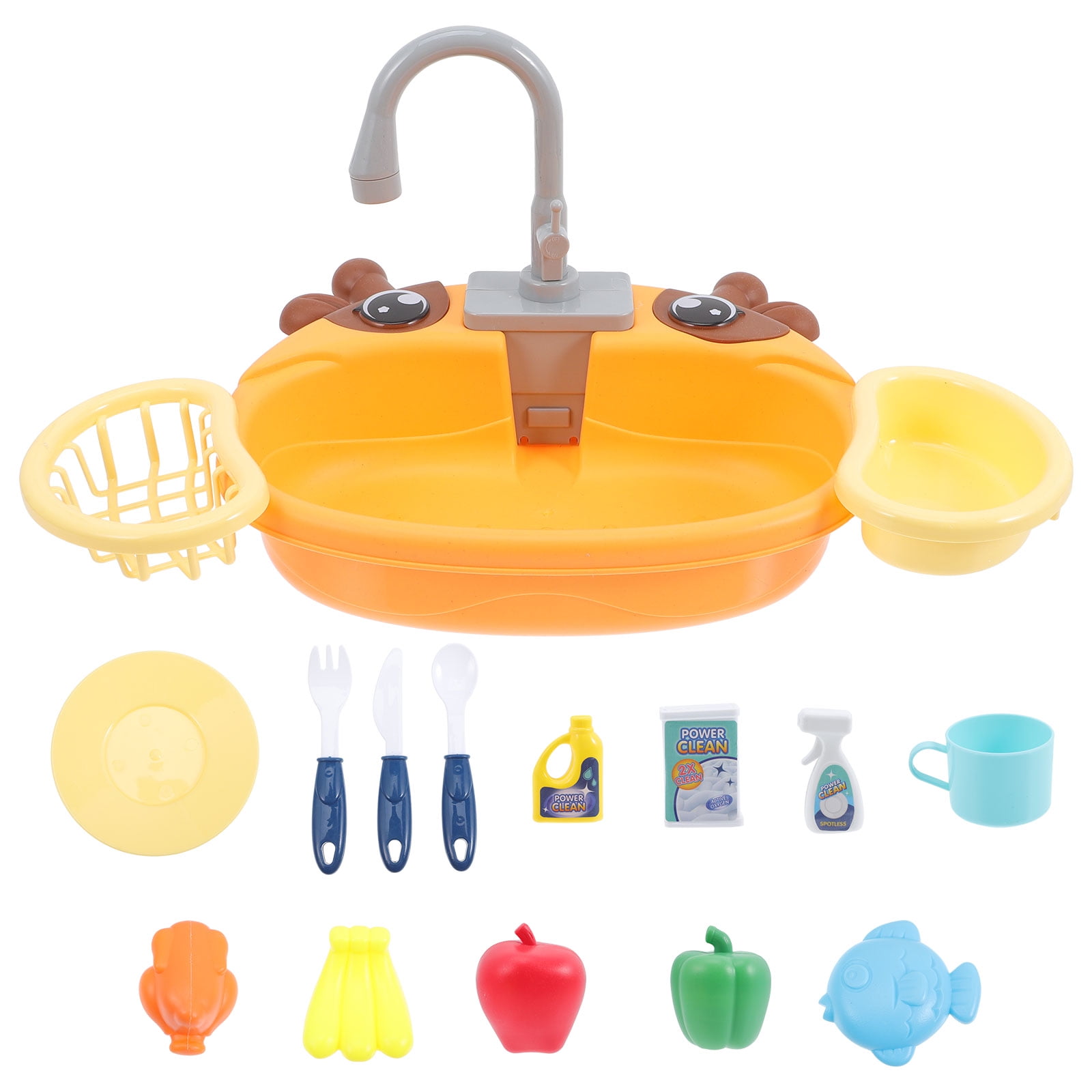 NUOLUX 1 Set Pretend Play Kitchen Sink with Running Water Toddler Role