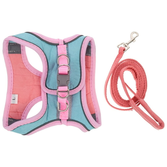TABLETREANDS Kitten Leash And Harness Pink 1 Set Tear And Wear Resistant For Pet Owners