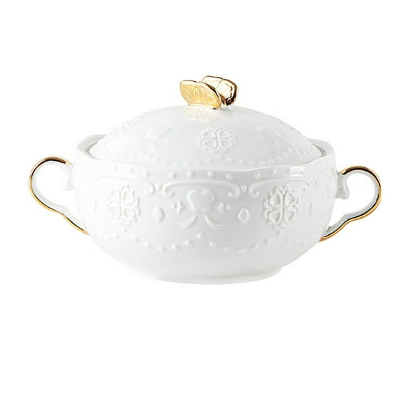 Tineasur Household Dessert Bowl White 1 Set for Restaurants