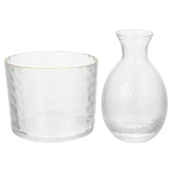 WORGEOUS 1 Set of Japanese Style Ice Bucket Wine Warmer Practical Sake Bottle Transparent