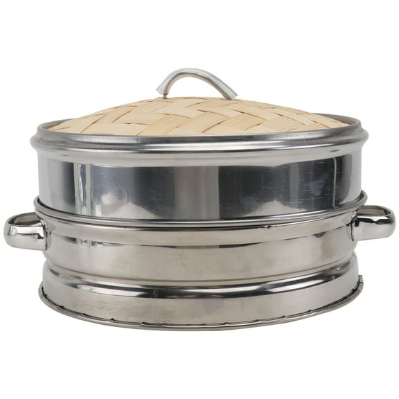 Tineasur 1Set Silver Stainless Steel Food Steamer Basket for Buns and Vegetables