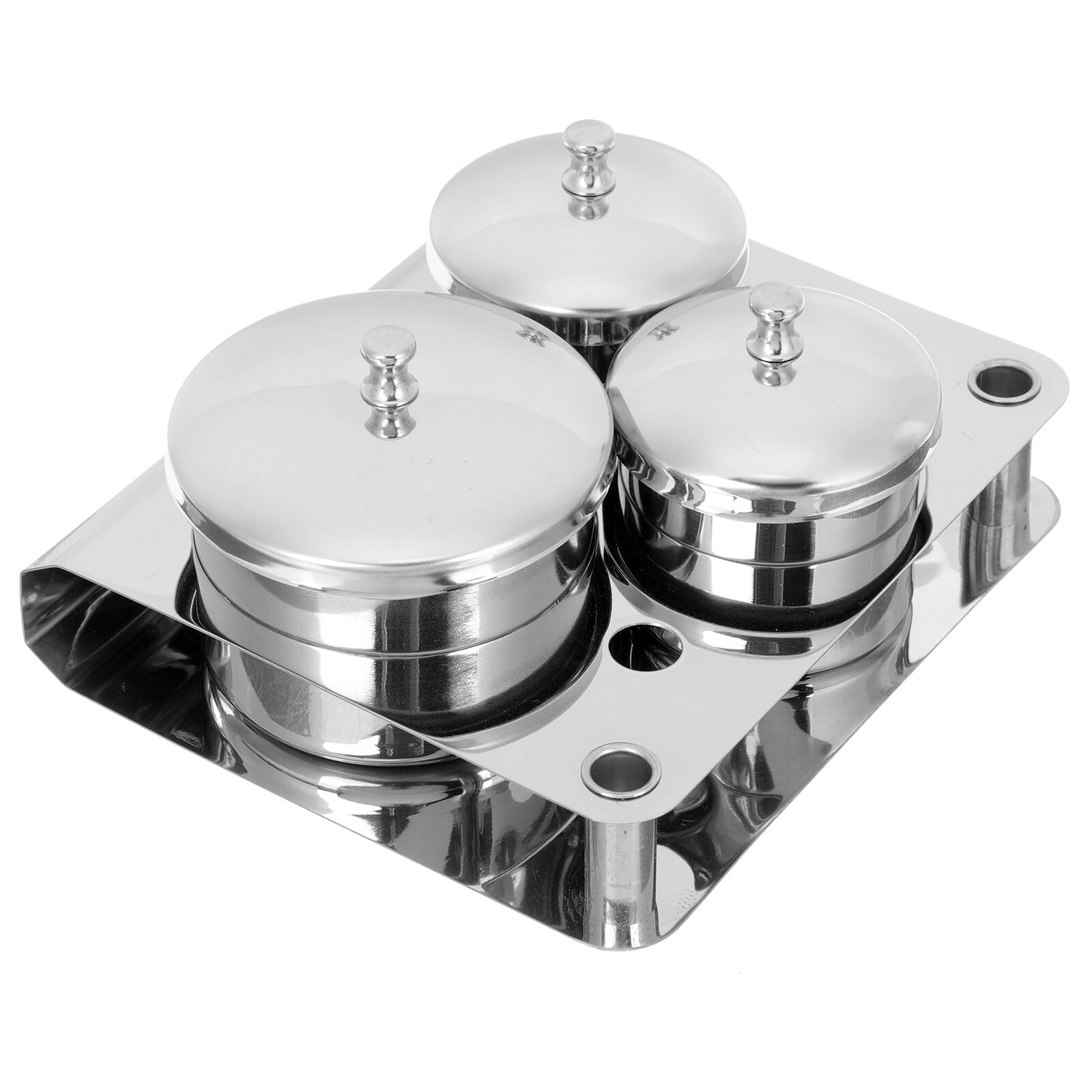 NUOLUX 1 Set of Nail Salon Stainless Steel Cups Nail Pen Cleaning Cups