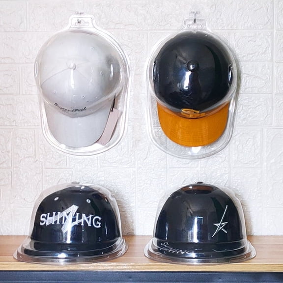 NUOLUX 1 set of Baseball Cap Shaper Clear Plastic Caps Display Holder Tabletop Baseball Display Box