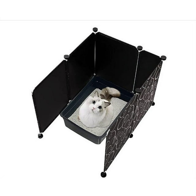 NUOLUX 1 set of Cat Litter Box Enclosure Splash Guards Cat Litter Pans