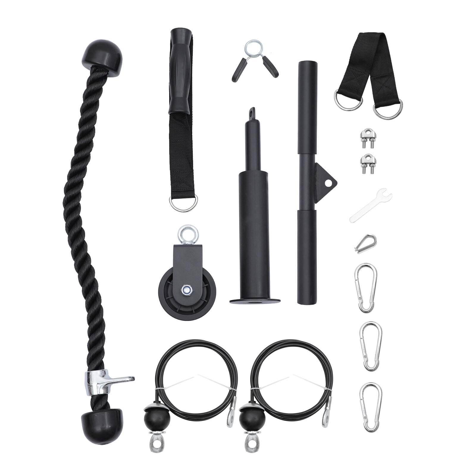 NUOLUX 1 set of Tricep Rope Pull Down Rope Cable Machine Attachment