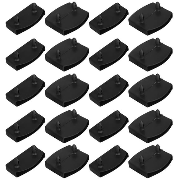 NUOLUX Black Plastic Bed Slat Replacement End Caps, Easy to Install, 1 Set for Bed Frame Repair