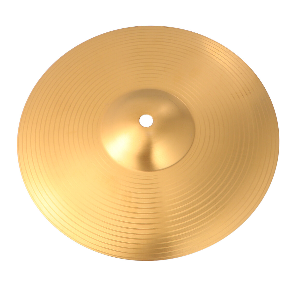 NUOLUX 10 Inch Brass Crash Ride Hi-hat Cymbals Brass Cymbal for Players Beginners Percussion Instrument (Golden)
