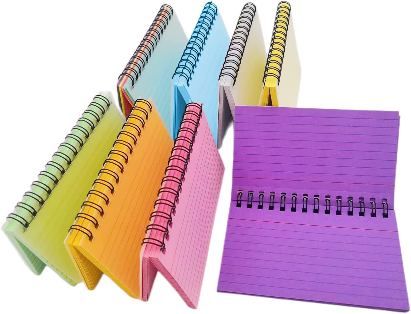 NUOLUX 10 Pcs Small Notebooks Index Cards Spiral Design Record Cards