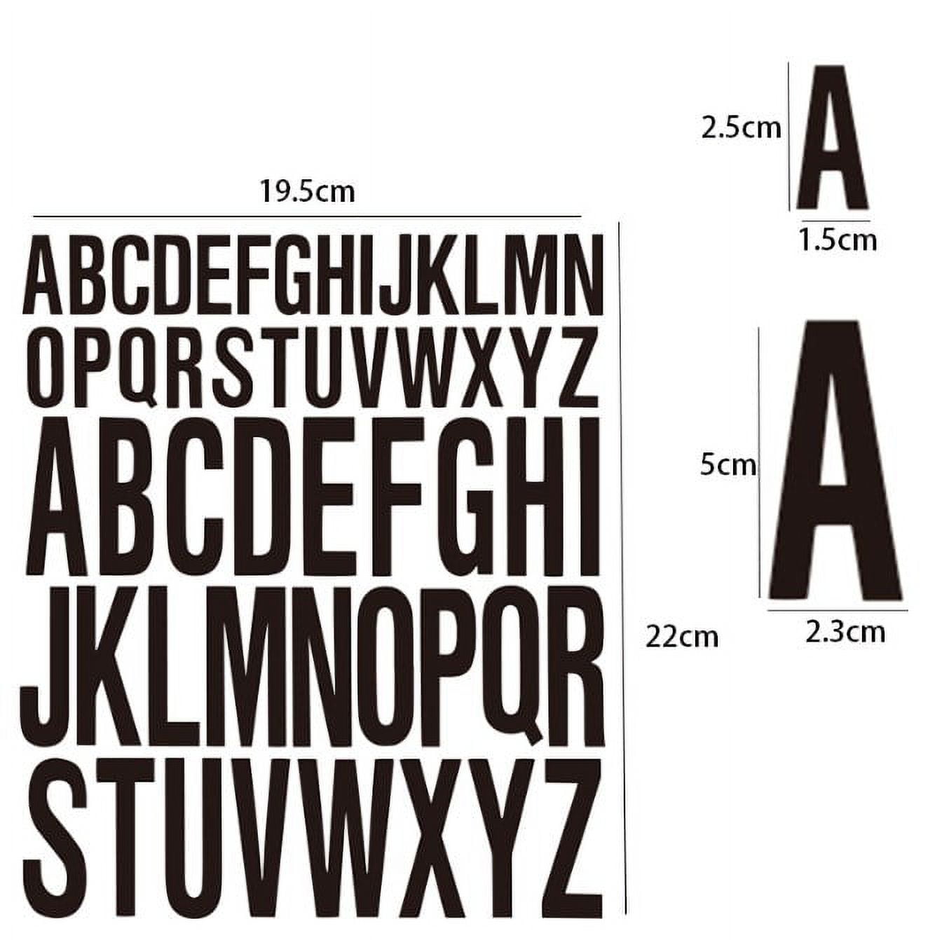 NUOLUX 10 Sheets Letter Stickers Self Adhesive Alphabet Stickers Letter