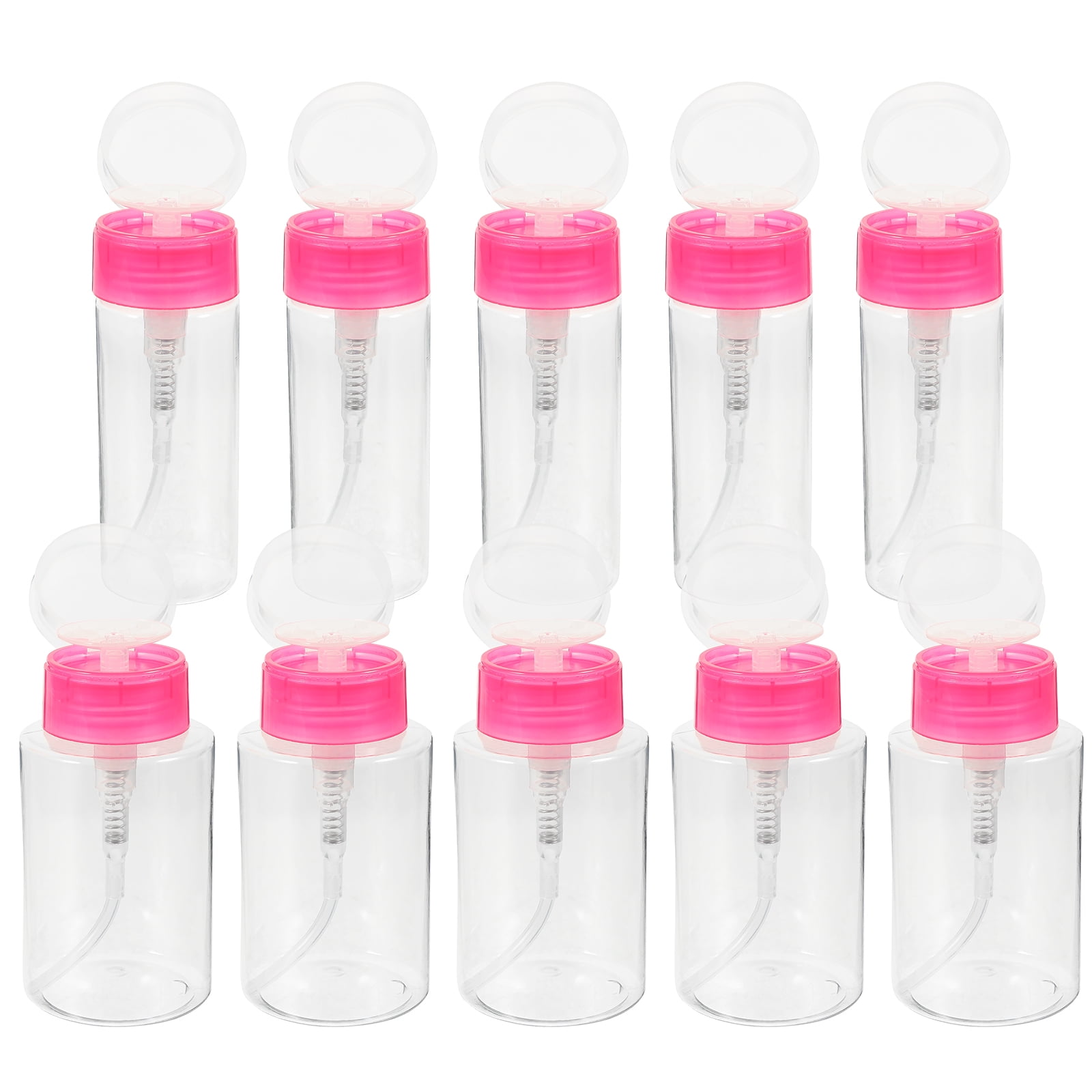 NUOLUX 10 pcs Nail Polish Remover Pump Dispenser Empty Pump Bottle