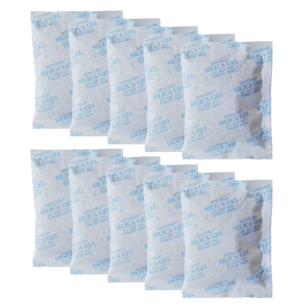 NUOLUX 100Pcs 10g Silica Gel Desiccant Moisture Absorber Dry Damp-Proof ...